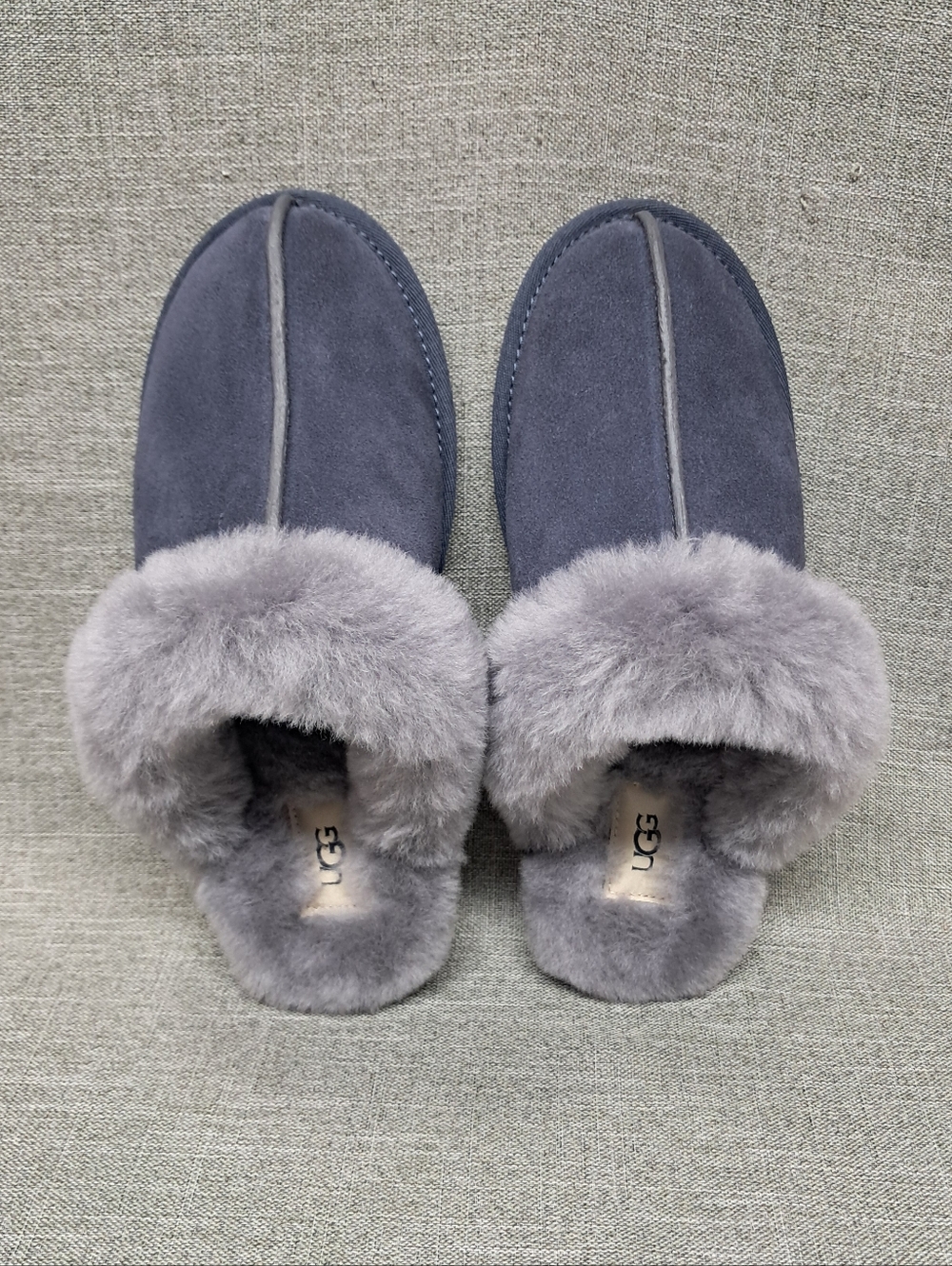 UGG Scuffette ii Navy/Grey Suede Slip On Slippers Womens Size 8 - Picture 9 of 14